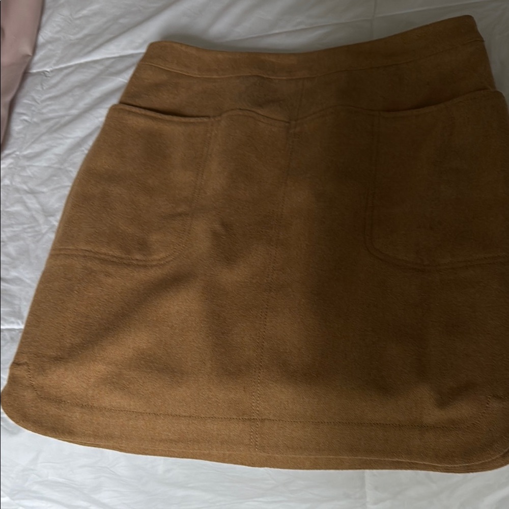 Vineyard Vines Tan A-Line Mini Skirt for Work